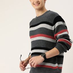 Mast & Harbour Acrylic Striped Pullover-image-64