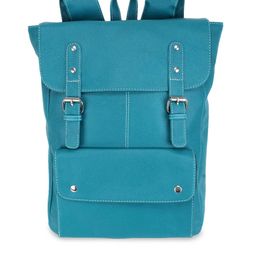 Bagsy Malone Unisex Turquoise Blue Solid Backpack-image-99