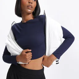 glitchez Crop Craze Slit Sleeve Top-image-87