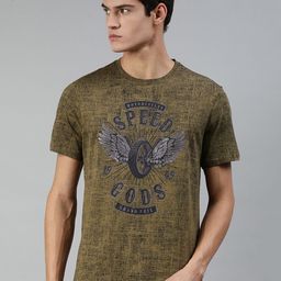 MotoGP Men Olive Green & Navy Blue MotoGP Grunge T Shirt-image-61