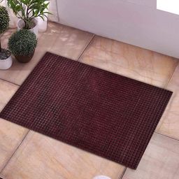 Kuber Industries Maroon Solid Heavy Duty Anti-Skid Doormat-image-44