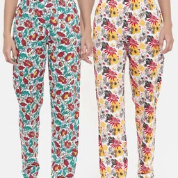 zebu Women Pack Of 2 Printed Lounge Pants-image-29