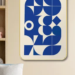 SAF Brown & Blue Abstract Wooden Painting Wall Art-picture-25