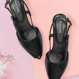 Marc Loire Women Black Solid Peep Toes-image-41