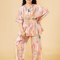 A.T.U.N. Girls Printed Top With Pyjamas-image-93