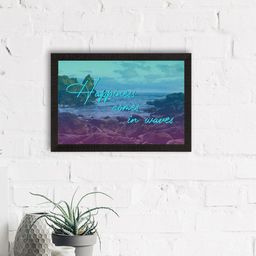 eCraftIndia Purple & Blue Beach View Satin Matt Texture UV Art Painting-image-54