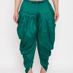 VASTRAMAY Men Green Solid Dhoti-44