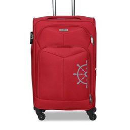 NOVEX Red Solid Soft Sided Trolley Suitcase-56