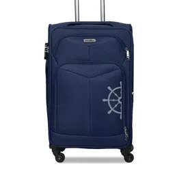 NOVEX Unisex Blue Solid Soft-Sided Medium Trolley Suitcase-10