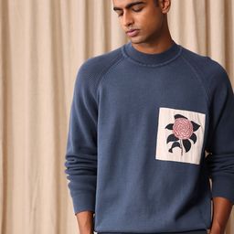 Mr Bowerbird Pure Cotton Floral Patch Work Oversized Pullover Sweaters-picture-54