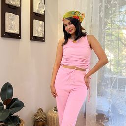 Tokyo Talkies Women Pink Top with Trousers-picture-33