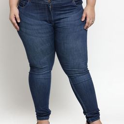 plusS Women Blue Regular Fit Mid-Rise Clean Look Stretchable Jeans-image-39