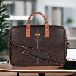 LOREM Men Solid Laptop Bag-image-1