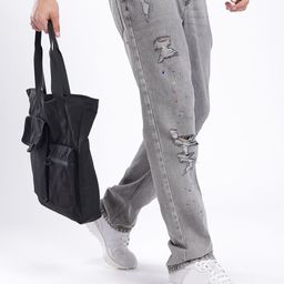 glitchez Men Distressed Straight Light Fade Printed Jeans-image-89