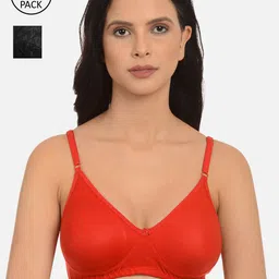 mod & shy Pack Of 2 Assorted Solid Non-Wired Non Padded Everyday Bra MS15685M-0