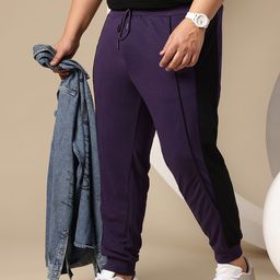 Sztori Men Plus Size Side Striped Joggers-image-54