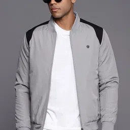 Louis Philippe Solid Bomber Jacket-13