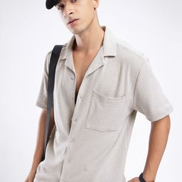 glitchez Self Design Relaxed Fit Shirt-image-21