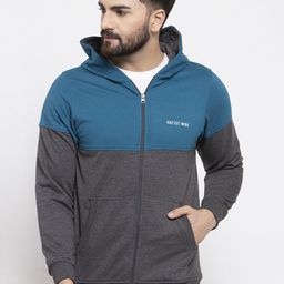 Kalt Men Grey Colourblocked Sweatshirt-image-112