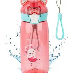 YK Pink Animal Printed Water Bottle -400 ml-image-47