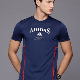 ADIDAS Brand Logo Printed Climacool Slim Fit D4T Heritage Training T-shirt-image-54