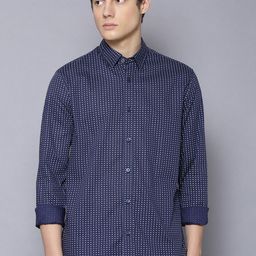 BEN SHERMAN Men Blue Regular Fit Printed Casual Shirt-image-2