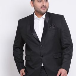 Hangup Men Black Solid Single-Breasted Tuxedo-picture-58