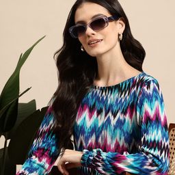 Mast & Harbour Abstract Printed Woollen Pullover-7