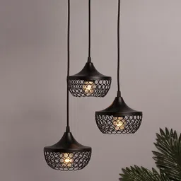 Homesake Black Textured Cluster Lights-image-76