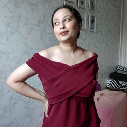 Athena Burgundy Pleated Bardot Top-image-80