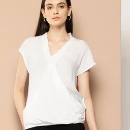 her by invictus Extended Sleeves Wrap Top-image-19