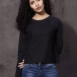 Roadster Women Black Solid Sweatshirt-image-39