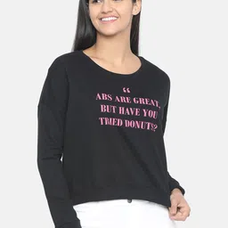 ISU Women Black Printed Sweatshirt-image-21