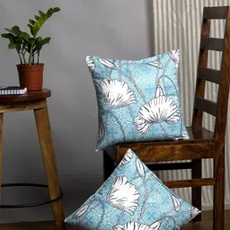Alina decor Blue & White Set of 2 Ethnic Motifs Square Cushion Covers-41