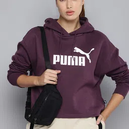 Puma Brand Logo Printed Hooded Relaxed Fit Sweatshirt-image-17