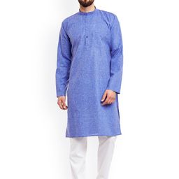 SOJANYA Blue & White Kurta Pyjama-image-73