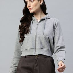 Popnetic Crop Fleece Hooded Sweatshirt-image-84