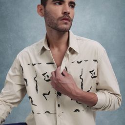 The Roadster Life Co. Abstract Printed Pure Cotton Relaxed Fit Shirt-image-42