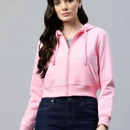Popnetic Crop Fleece Hooded Sweatshirt-picture-21