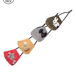 Yelloe Kids Pack of 4 Reusable 3-Layers Outdoor Masks-23