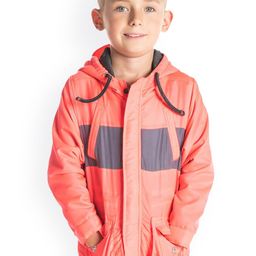 Cherry Crumble Boys Orange Solid Box Hood Jacket-image-74