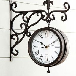 Home Centre Black & White Textured Traditional Wall Clock-2