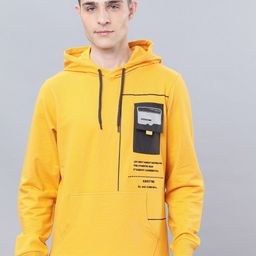 HIGHLANDER Men Yellow Printed Hooded Sweatshirt-image-67