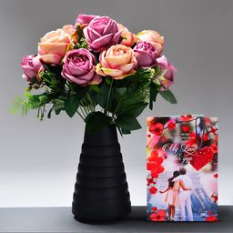 Archies Multicoloured Combo of Valentine's Day Flower & Greeting Card-picture-57