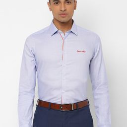 SIMON CARTER LONDON Men Blue Slim Fit Solid Formal Shirt-image-57
