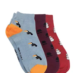 Mint & Oak Men Pack Of 3 Assorted Ankle-Length Socks-58