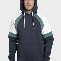 Red Tape Men Blue Colourblocked Hooded Sweatshirt-image-91