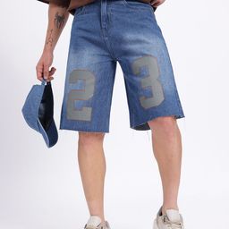 glitchez Men Slouch Mode Printed Loose Fit Jorts-image-94