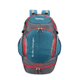 Provogue Unisex Grey & Blue Brand Logo Backpack-10