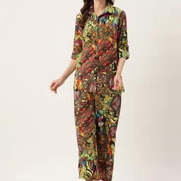 Sleek Italia Printed Shirt with Trousers-picture-34